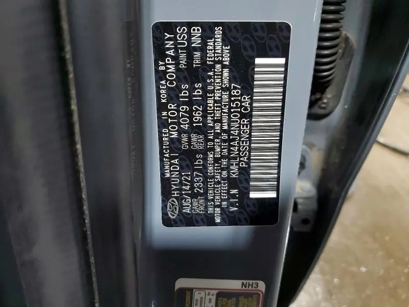 2022 HYUNDAI ELANTRA LIMITED  