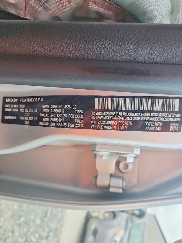 2017 JEEP RENEGADE LATITUDE  