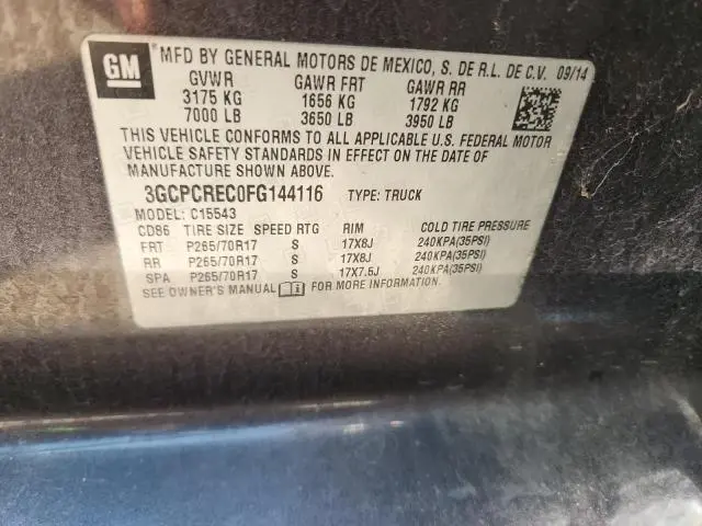 2015 CHEVROLET SILVERADO C1500 LT  