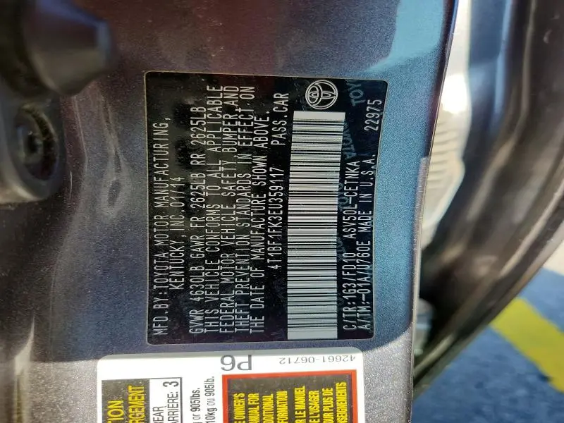 2014 TOYOTA CAMRY LE  