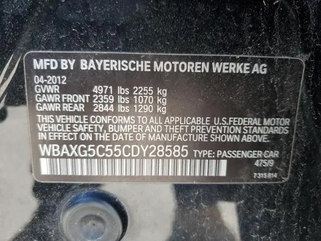 2012 BMW 528 I