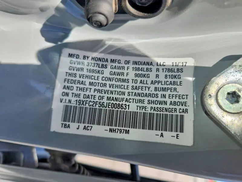 2018 HONDA CIVIC LX  