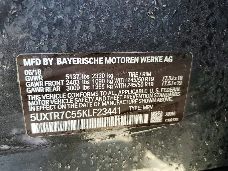 2019 BMW X3 SDRIVE30I  