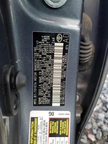 2017 TOYOTA COROLLA L  