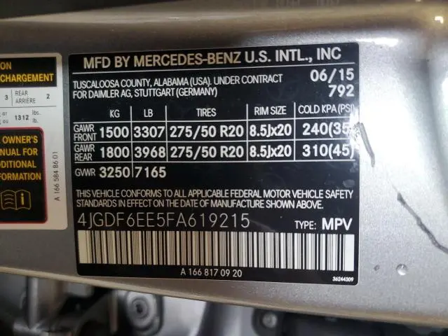 2015 MERCEDES-BENZ GL 450 4MATIC