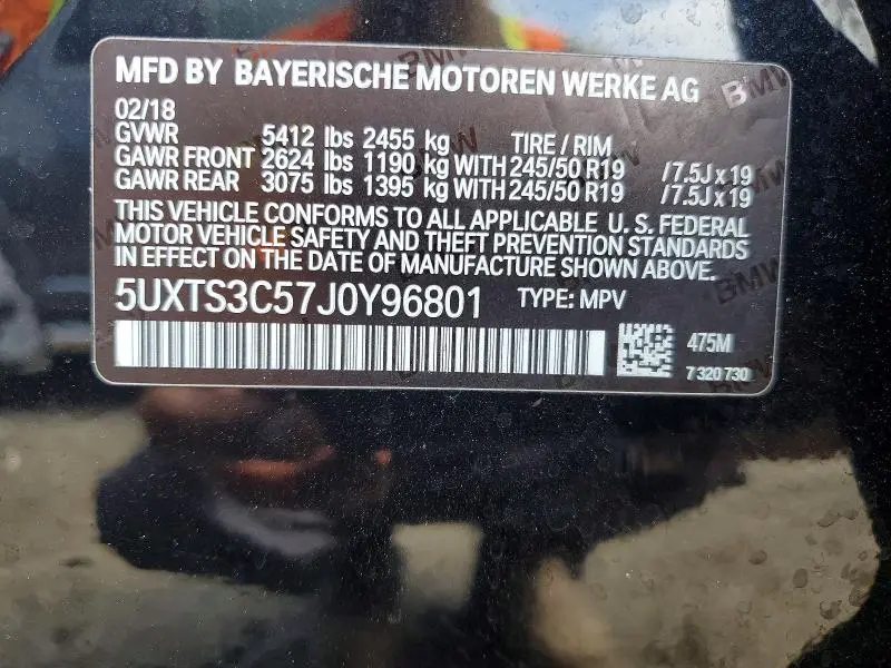 2018 BMW X3 XDRIVEM40I  