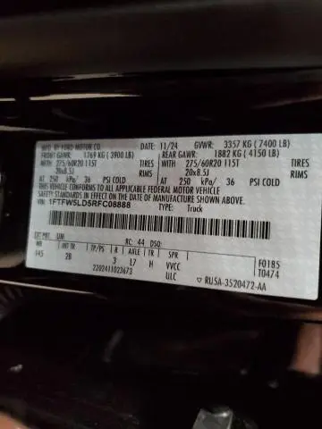 2024 FORD F150 LARIAT  