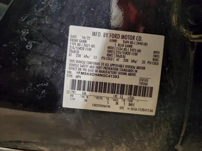 2022 FORD EXPLORER XLT  