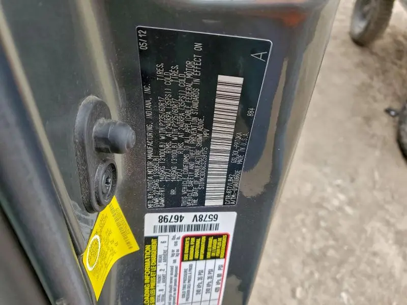 2012 TOYOTA SIENNA XLE  