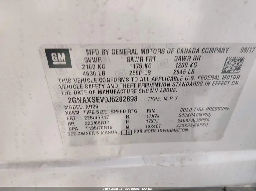 2018 CHEVROLET EQUINOX LT