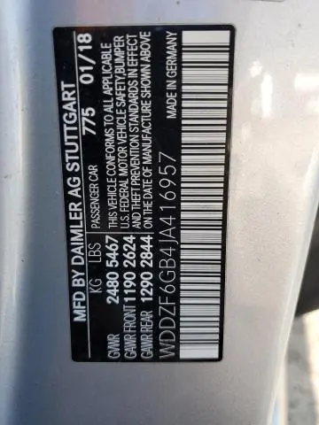 2018 MERCEDES-BENZ E 400 4MATIC  