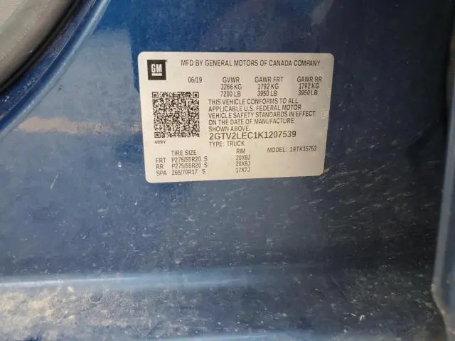 2019 GMC SIERRA LIMITED K1500  