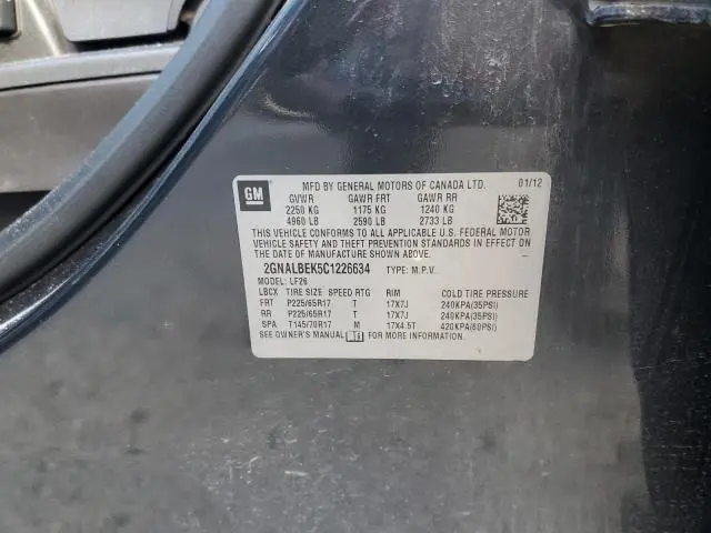 2012 CHEVROLET EQUINOX LS  