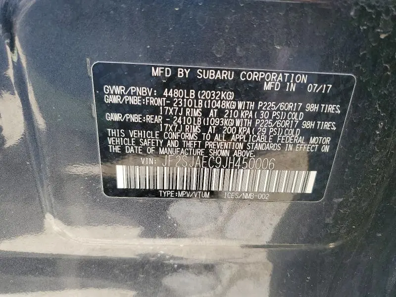 2018 SUBARU FORESTER 2.5I PREMIUM  