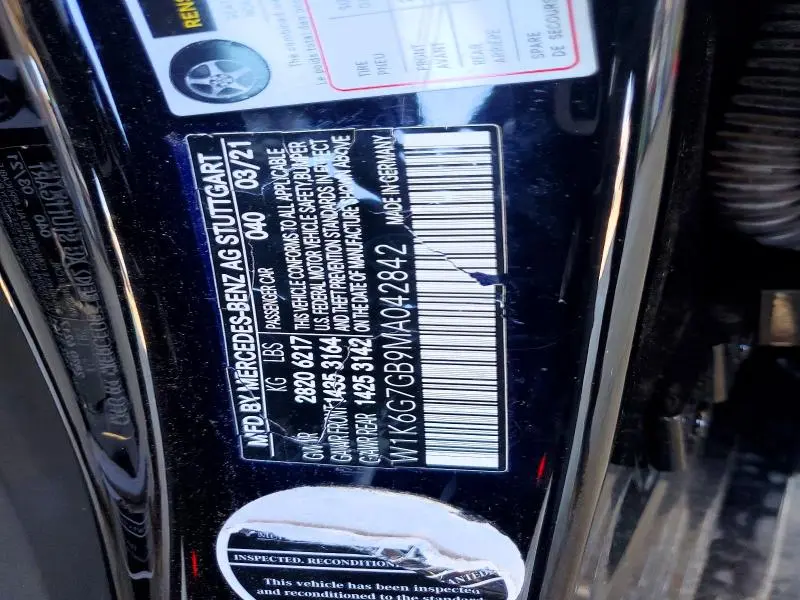 2021 MERCEDES-BENZ S 580 4MATIC  