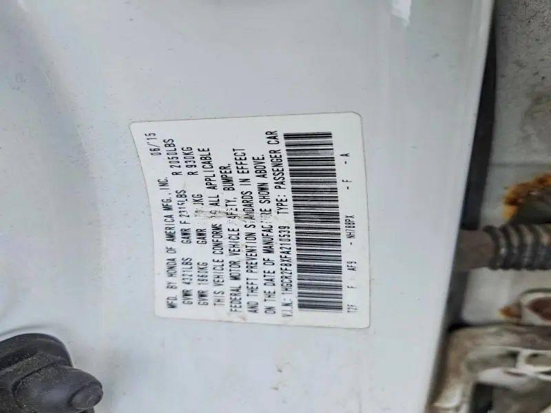 2015 HONDA ACCORD EXL  
