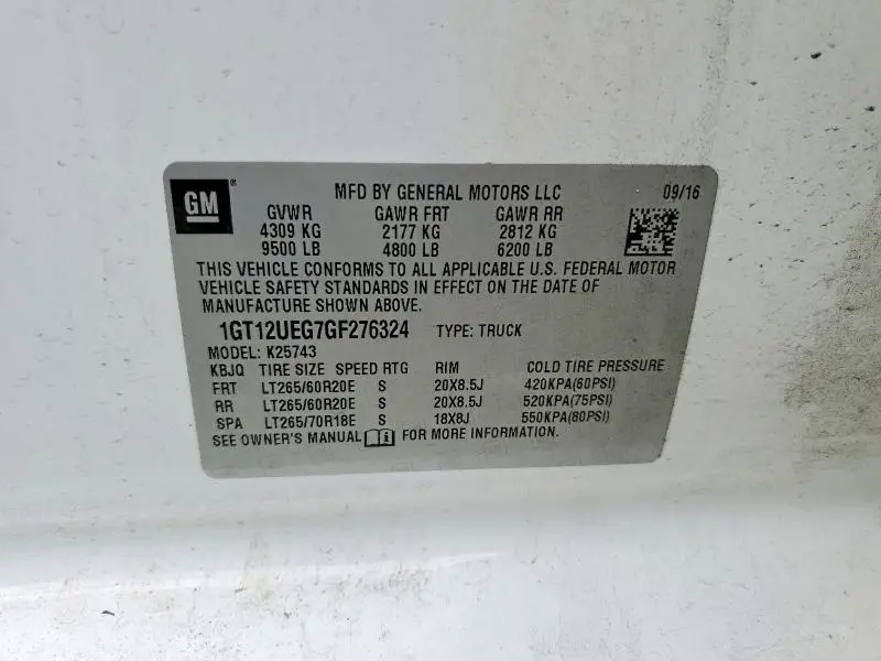 2016 GMC SIERRA K2500 DENALI  