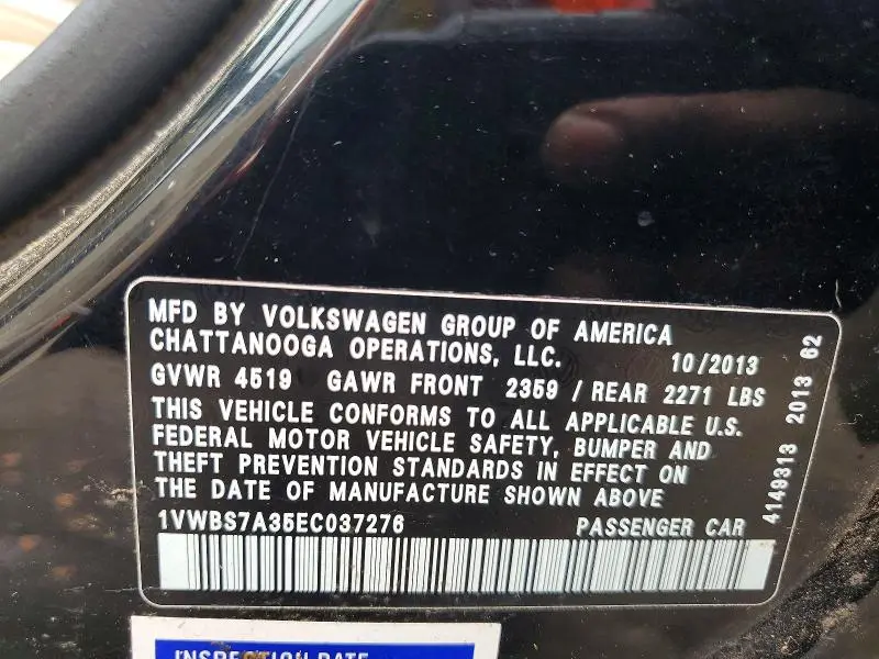 2014 VOLKSWAGEN PASSAT SE  
