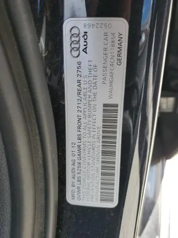 2012 AUDI A6 PRESTIGE  