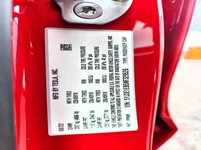 2022 TESLA MODEL 3   