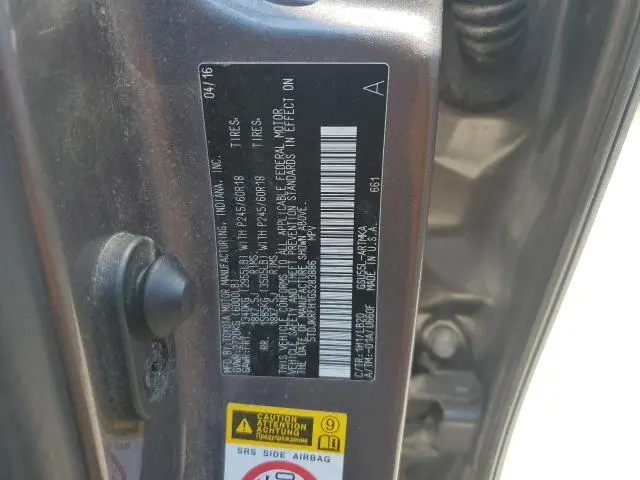 2016 TOYOTA HIGHLANDER XLE  