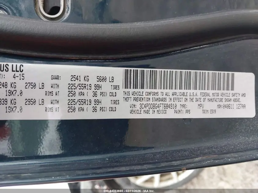 2015 DODGE JOURNEY SXT