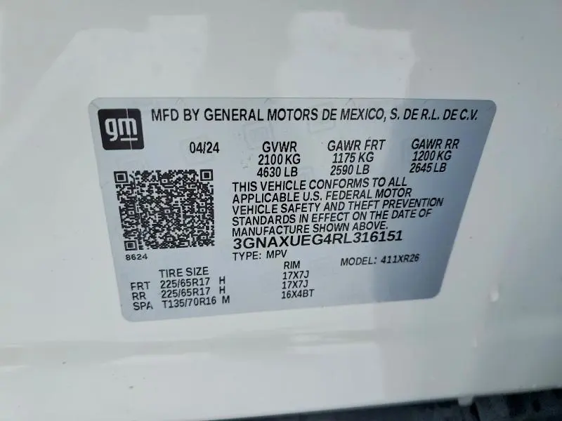 2024 CHEVROLET EQUINOX LT  