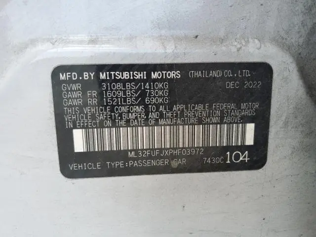 2023 MITSUBISHI MIRAGE G4 ES  