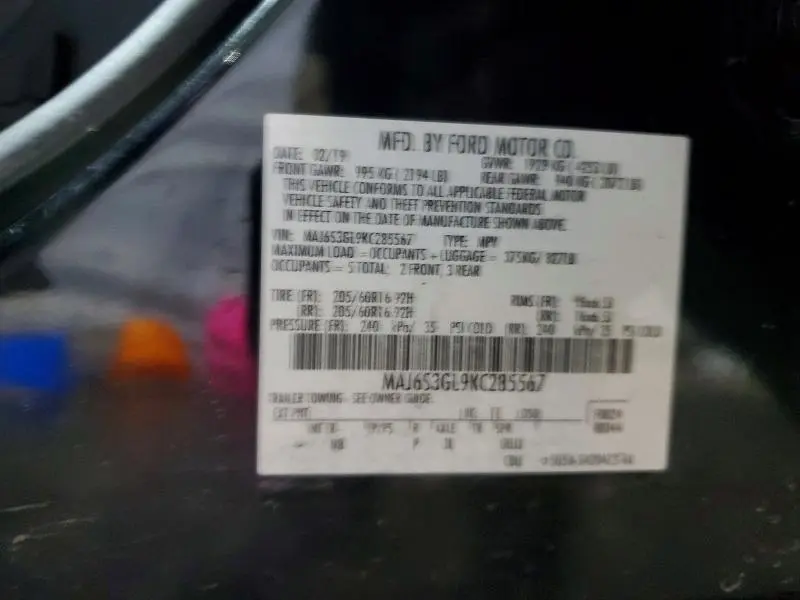 2019 FORD ECOSPORT SE  