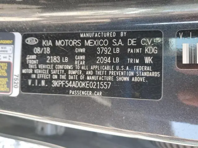 2019 KIA FORTE EX  