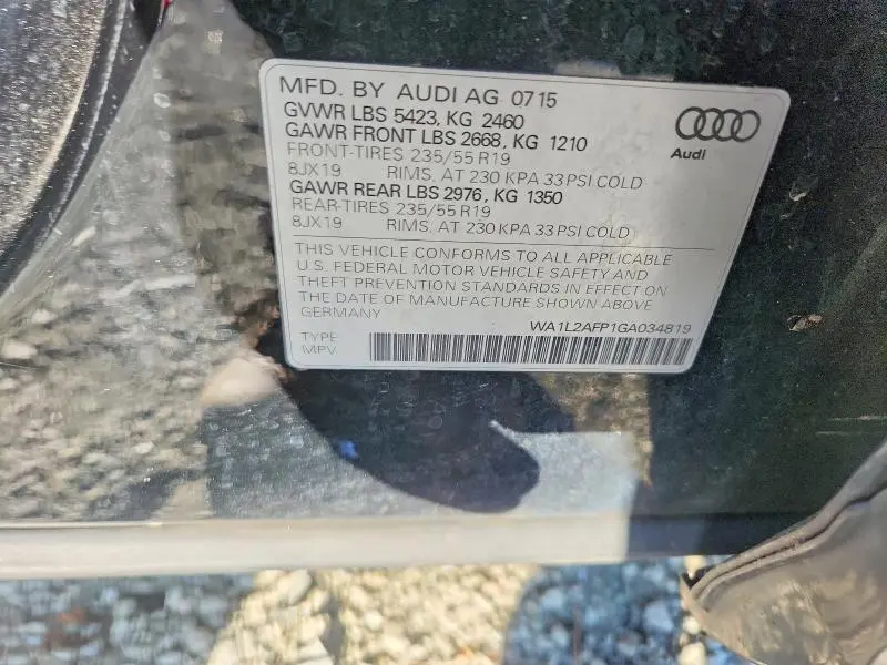 2016 AUDI Q5 PREMIUM PLUS  