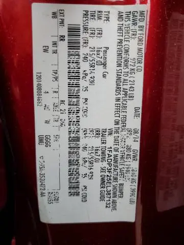 2014 FORD FOCUS SE  