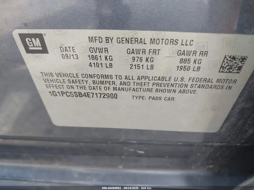 2014 CHEVROLET CRUZE 1LT AUTO