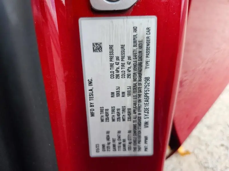 2023 TESLA MODEL 3   