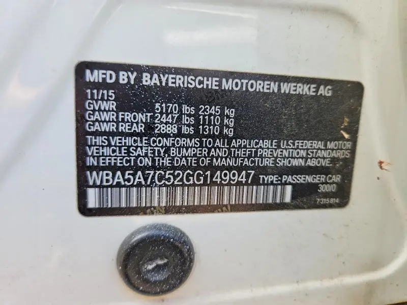 2016 BMW 528 XI  