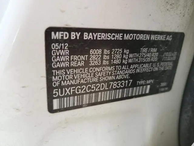 2013 BMW X6 XDRIVE35I  