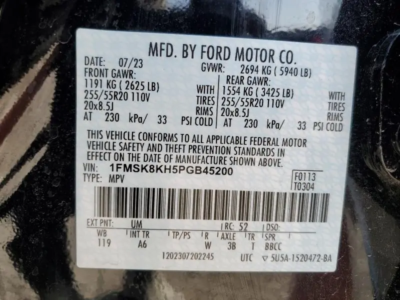 2023 FORD EXPLORER ST-LINE  