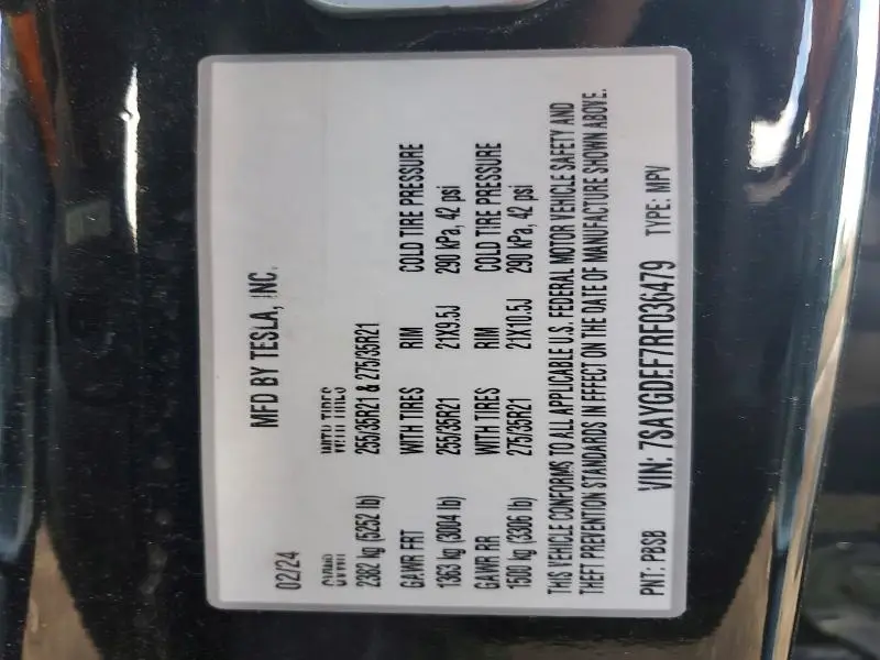 2024 TESLA MODEL Y   