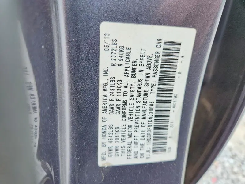 2013 HONDA ACCORD TOURING  