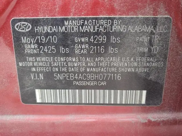 2011 HYUNDAI SONATA GLS  