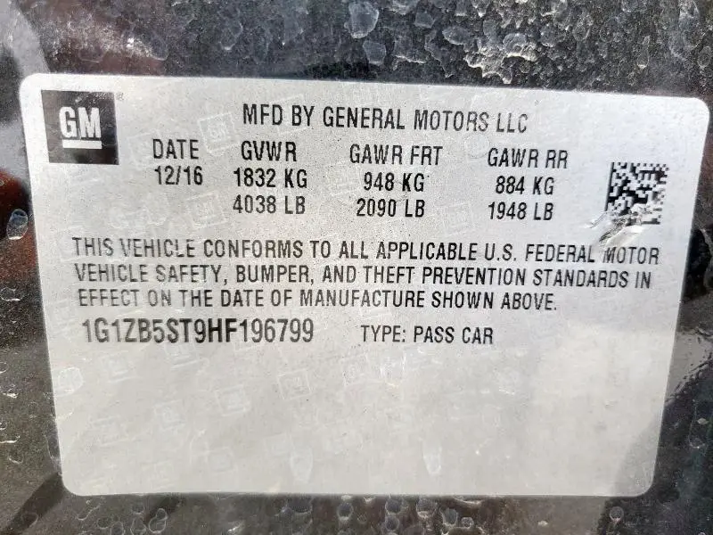 2017 CHEVROLET MALIBU LS  