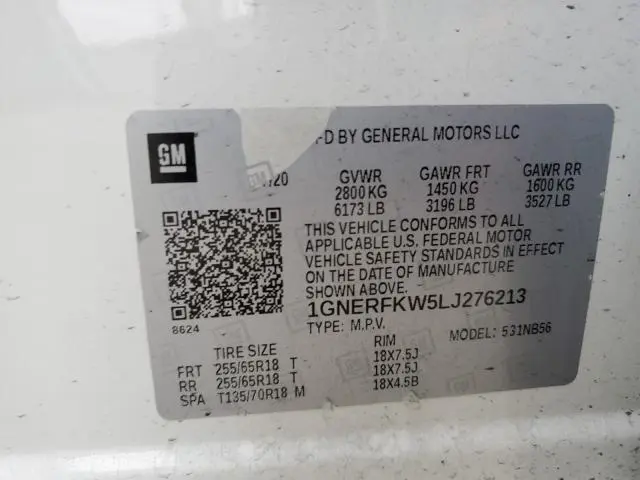 2020 CHEVROLET TRAVERSE LS  