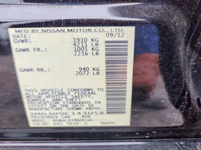 2013 NISSAN ALTIMA   