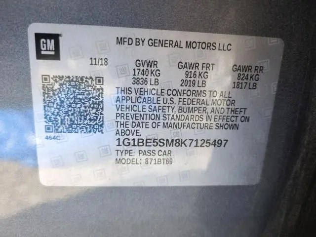 2019 CHEVROLET CRUZE LT  