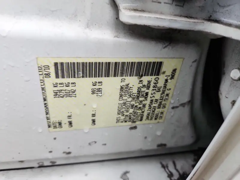 2010 NISSAN ALTIMA BASE  