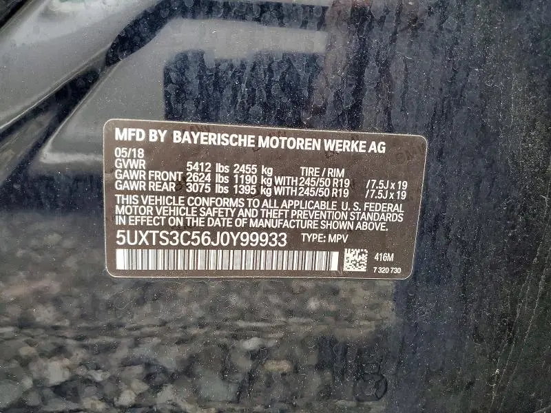 2018 BMW X3 XDRIVEM40I  