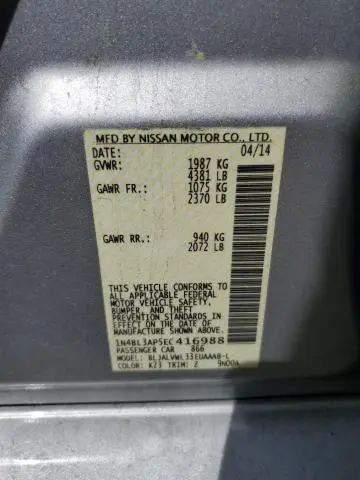 2014 NISSAN ALTIMA 3.5S  