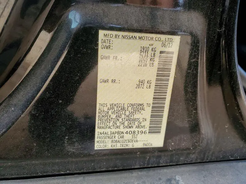 2013 NISSAN ALTIMA 2.5  