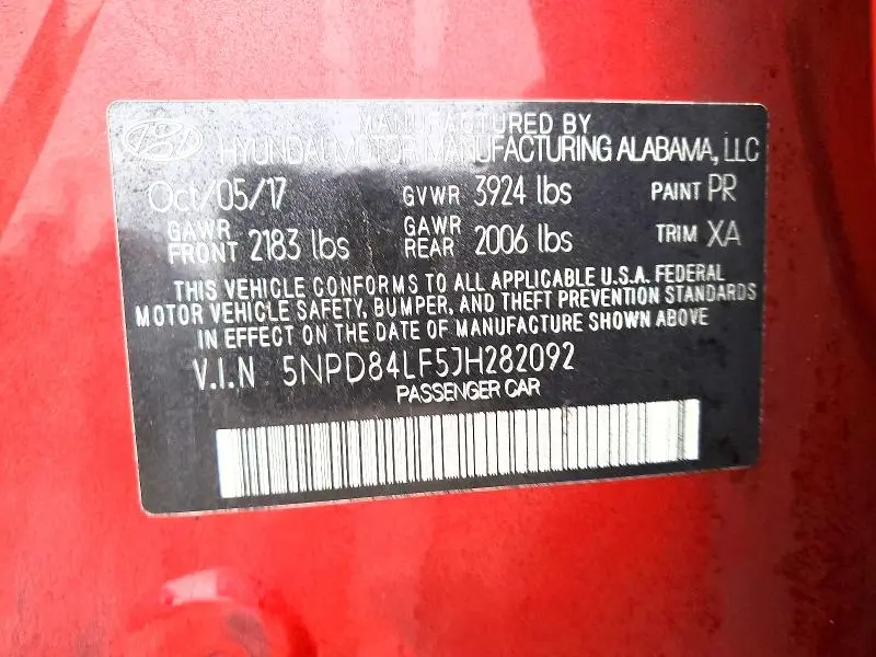 2018 HYUNDAI ELANTRA SEL  