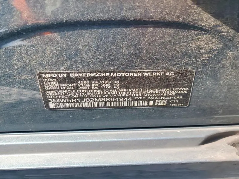 2021 BMW 330I   
